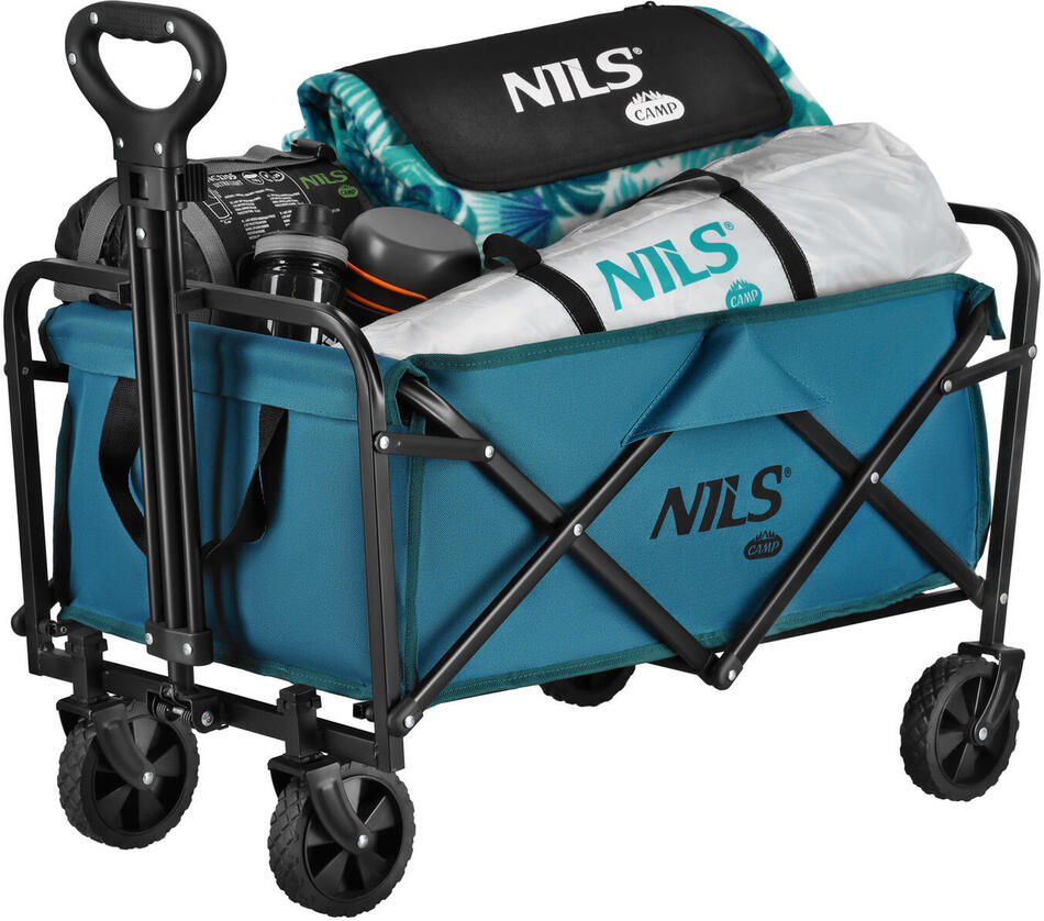 Skládací kempingový vozík NILS Camp NC4306 tyrkysový