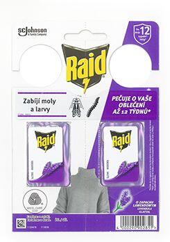 Raid háček proti šatním molům s vůní levandule 2ks
