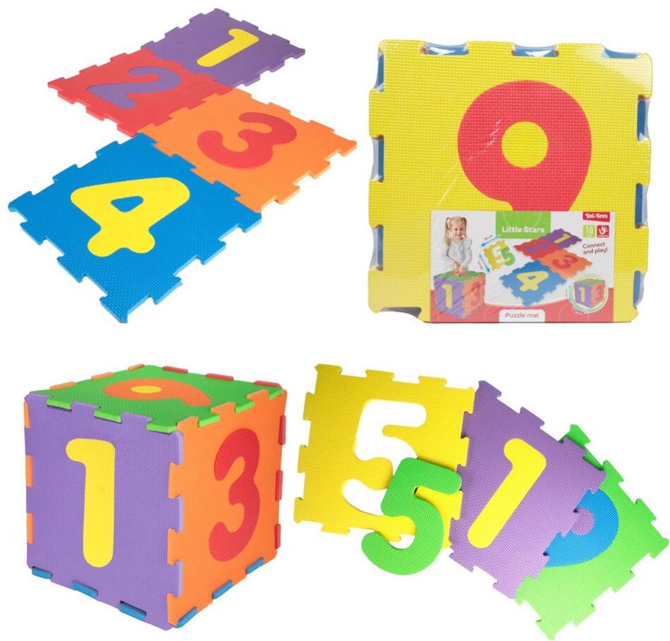 Teddies Pěnové puzzle čísla 10ks ve fólii