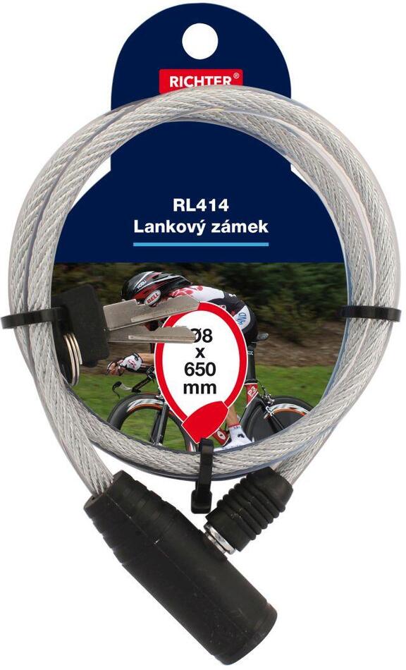 zámek lankový 8x 650mm 2 kl. TRA RICHTER