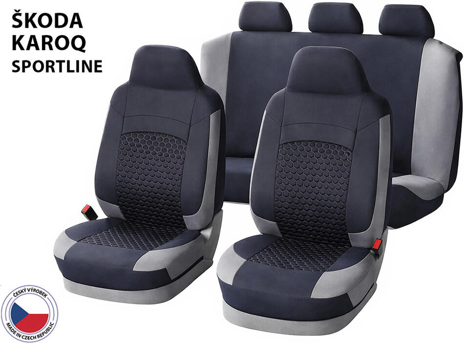 Cappa Autopotahy Perfetto HLH Škoda Karoq Sportline černá/šedá