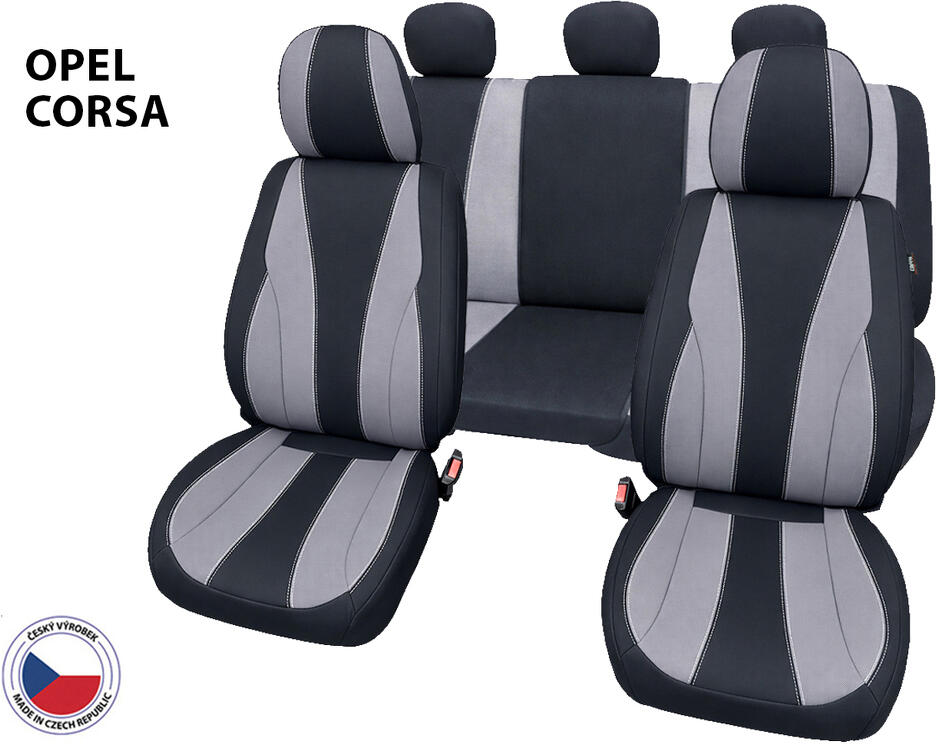Cappa Autopotahy Perfetto TM Opel Corsa černá/šedá