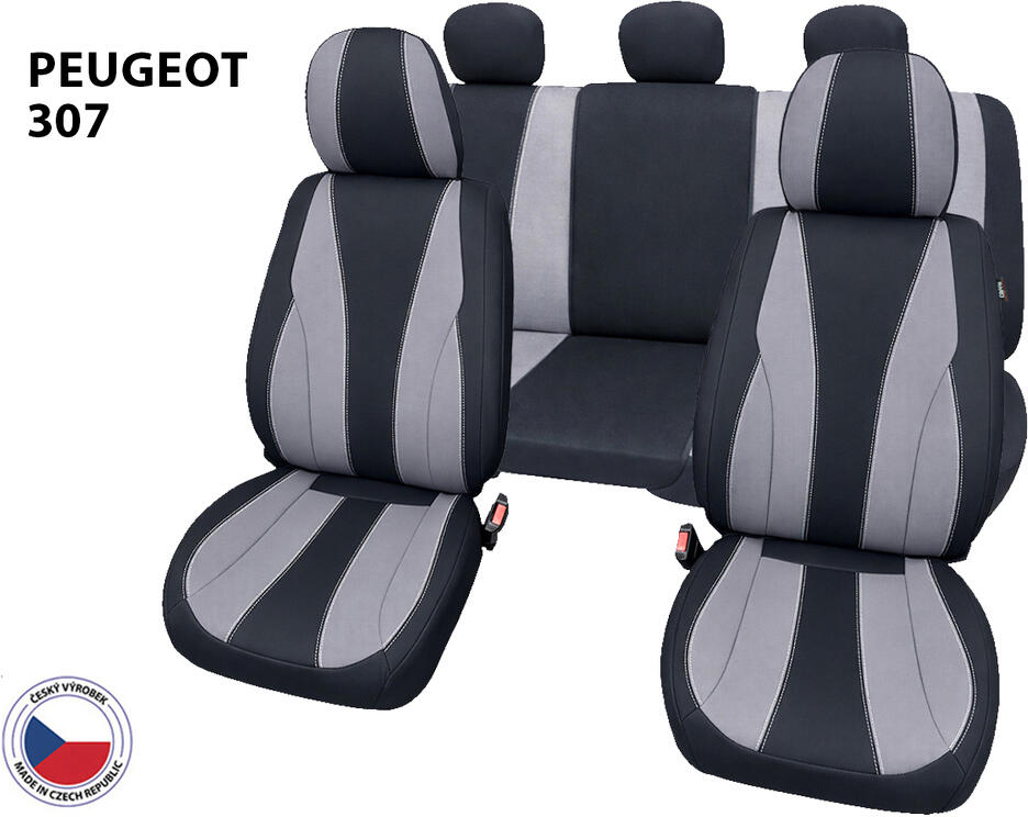 Cappa Autopotahy Perfetto TM Peugeot 307 černá/šedá