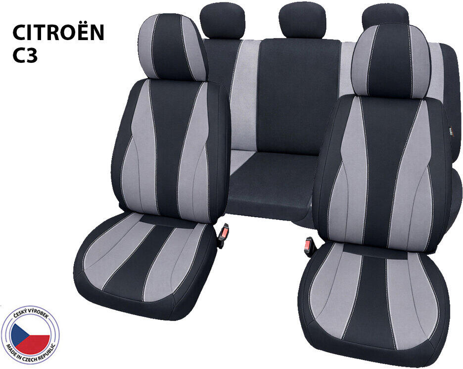 Cappa Autopotahy Perfetto TM Citroën C3 černá/šedá