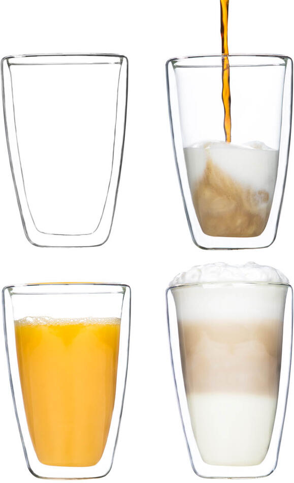 Dvoustěnná sklenice Latte Macchiato, 400 ml, 2 ks