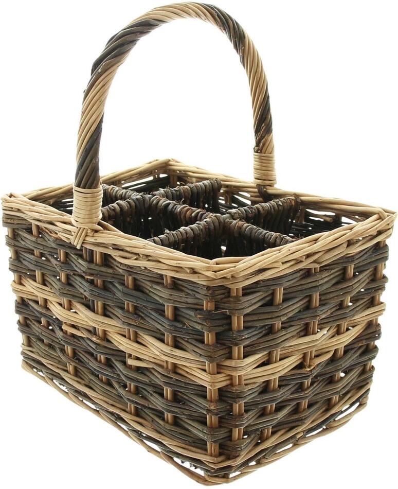 Košík na lahve Natural, 6 lahví