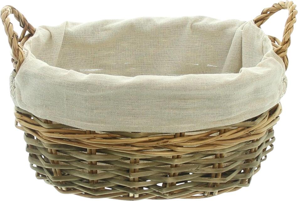 Proutěný košík s vložkou, 30cm