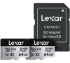 Sada 2 paměťových karet Lexar High-Performance Silver Plus microSDXC 2x64GB + adaptér