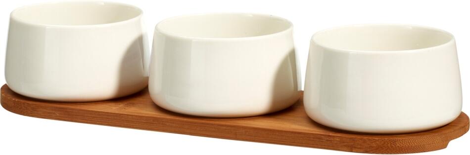 EXCELLENT HOUSEWARE Sada servírovacích misek porcelán 4 ks bílá KO-210001590