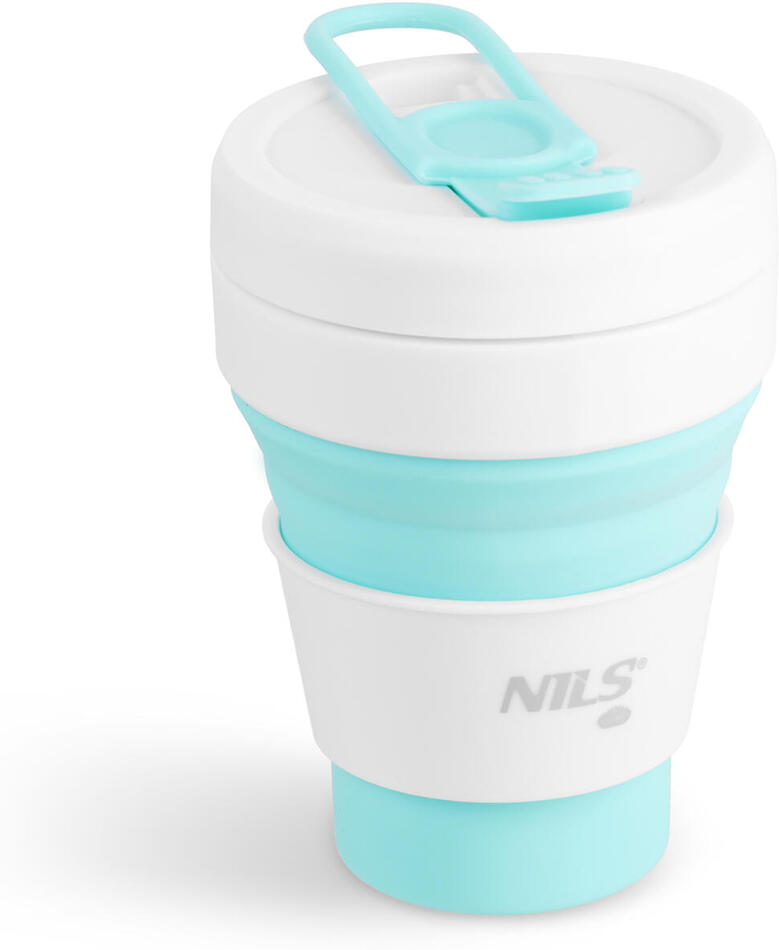 Skládací silikonový hrnek NILS Camp NC4103 355ml mátový
