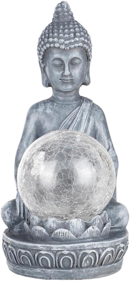 Solární dekorace Buddha se světelnou koulí