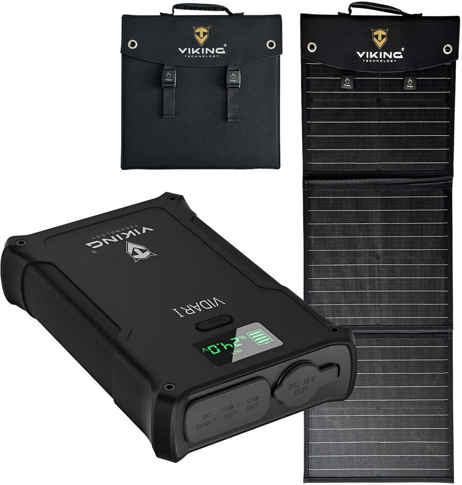 Set powerbanka Viking VIDAR I a solární panel Viking L60 PD (VIDARIL60PD)