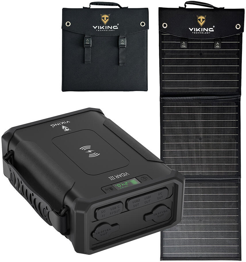 Set powerbanka Viking VIDAR III a solární panel Viking L60 PD (VIDARIIIL60PD)