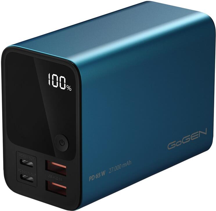 Powerbanka GoGEN 27000mAh, PB270001BL, PD65W - modrá