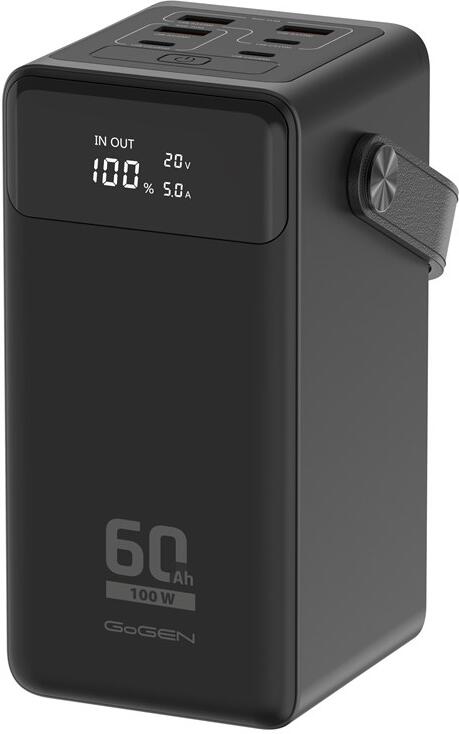 Powerbanka GoGEN PB600002B, 60000 mAh, PD 100W - černá