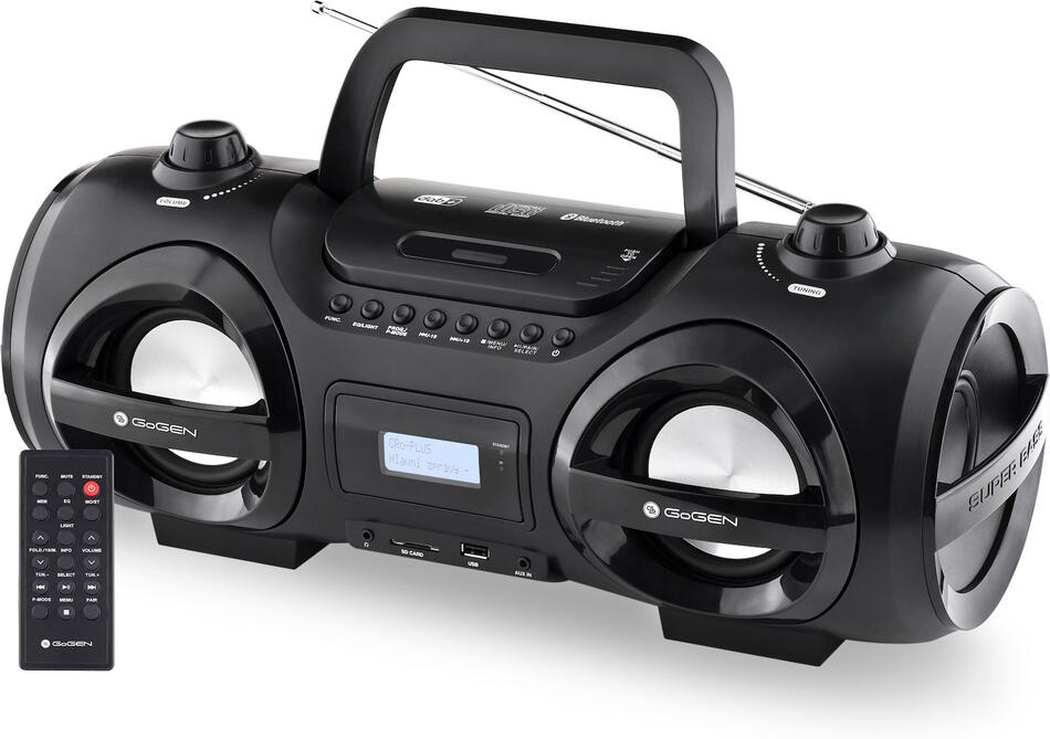 Radiopřijímač s DAB+/CD GoGEN CDM 425 BTDAB, černá/stříbrná