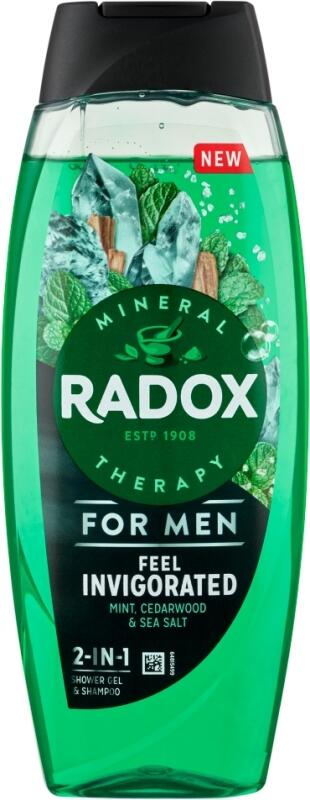 Radox Feel Invigorated 2v1 sprchový gel a šampon pro muže 400 ml