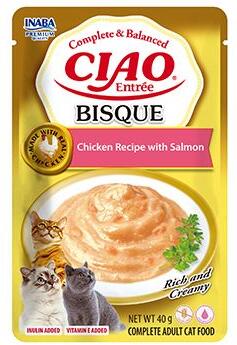 Churu Cat Entrée Bisque Chicken Recipe with Salmon 40g
