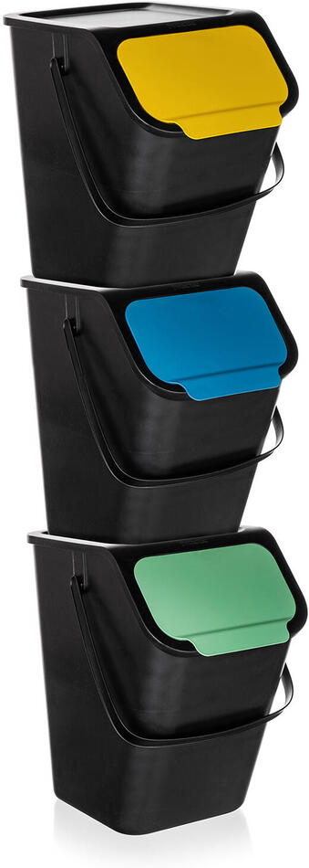 BRILANZ koš na tříděný odpad BINI 3x25l PH ČER