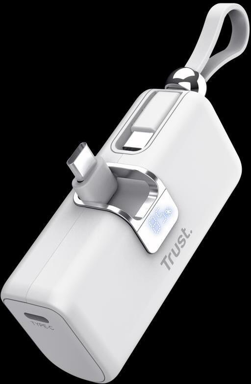 TRUST powerbanka PACTO 5000 PD POCKET, bílá (26105)