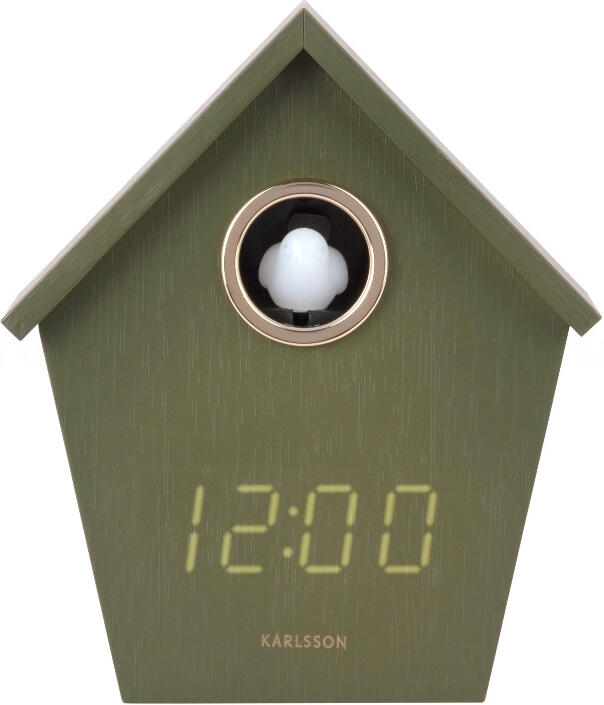 Stolní kukačkový digitální budík 6124GR Karlsson 15cm