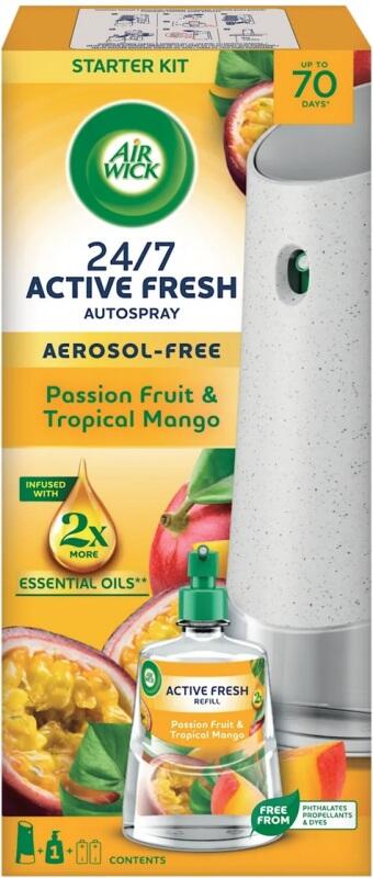 Air Wick Active Fresh elektrický difuzér Maracuja & Mango komplet, 1 + 228 ml