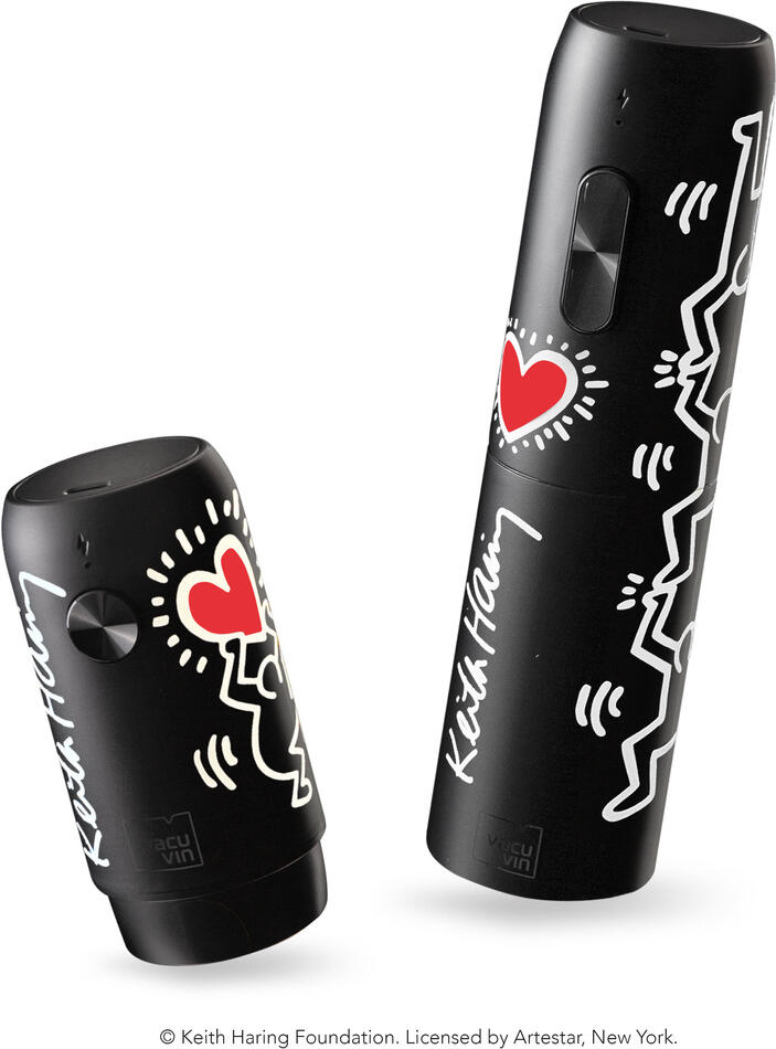 Elektrická sada na víno Keith Haring Vacu Vin - USB, včetně Li-ion baterie