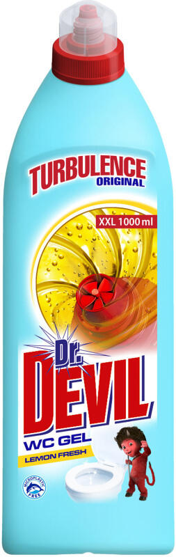 Dr. Devil WC gel Turbulence Lemon Fresh 1L