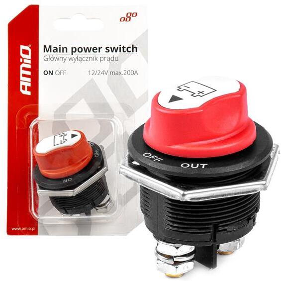 Bateriový odpojovač 12V 24V 200A AMiO-03027