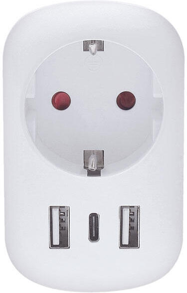 Cestovní adaptér Solight s USB A+C 20W PD do Spojených států, typ B