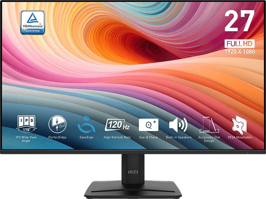 MSI Pro/MP275 E2 / 27" / IPS / FHD / 120Hz / 4ms / Černá / 3R (PRO MP275 E2)