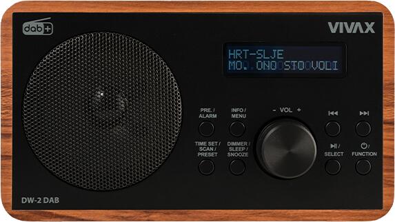 VIVAX FM DAB rádio DW-2 DAB Dub
