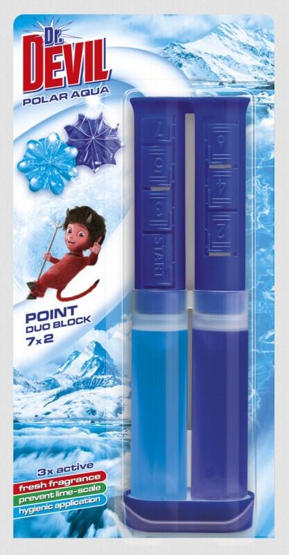 Dr. Devil WC Point Duo Block Polar Aqua, 65 ml