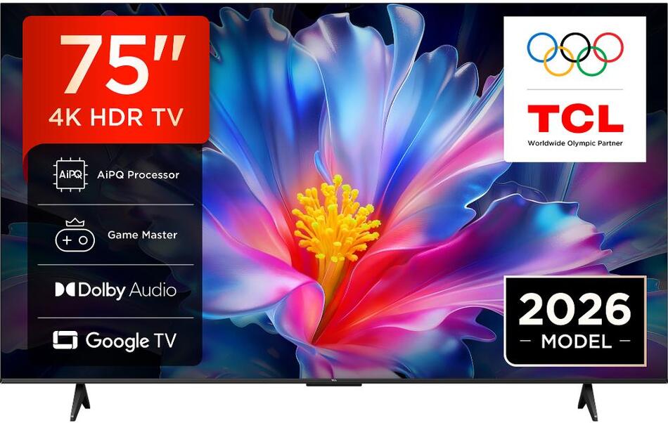 TCL 75P6L SMART TV 75" LED/4K UHD/Direct LED / 60Hz / 3xHDMI / 1xUSB / LAN / GoogleTV