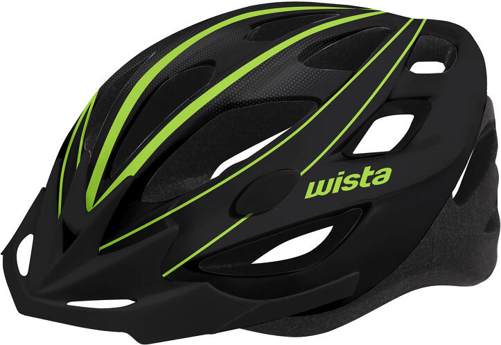 Wista Cyklistická přilba WISTA HardShell černá/zelená (Velikost: S/M 55-58 cm)