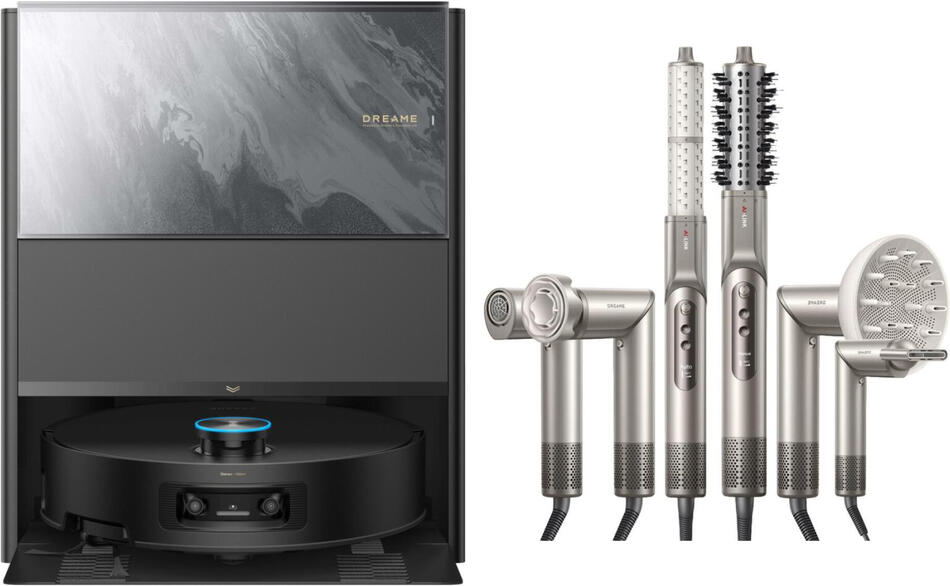 SET Robotický vysavač Dreame Aqua10 Ultra Track černý + Fén Dreame Dazzle