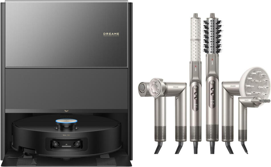 SET Dreame Aqua10 Ultra Roller Complete černý, robotický vysavač + Fén Dreame Dazzle