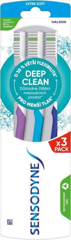 Sensodyne Deep Clean Extra Soft zubní kartáček Tripack, 3 ks