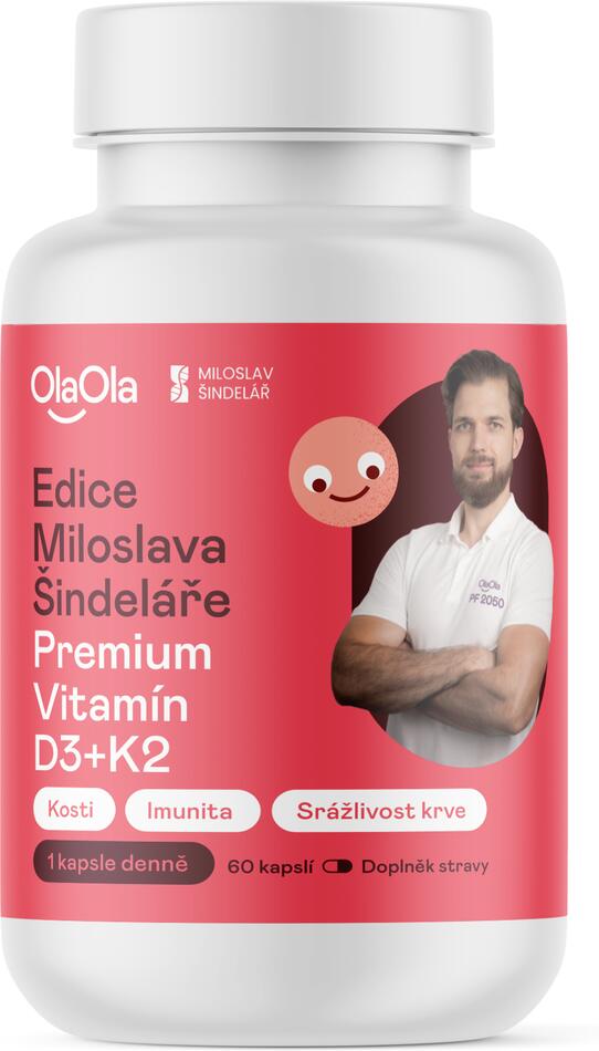 OlaOla Premium Vitamin D3+K2 - 60 kapslí