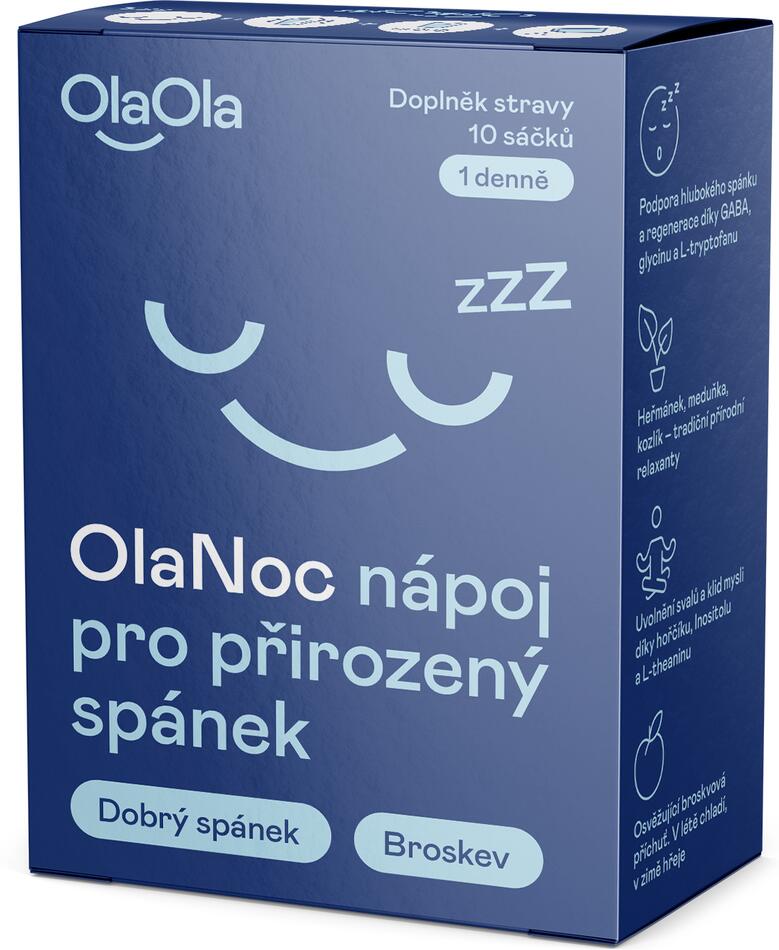 OlaOla OlaNoc nápoj pro přirozený spánek - 10 sáčků - 10 sáčků