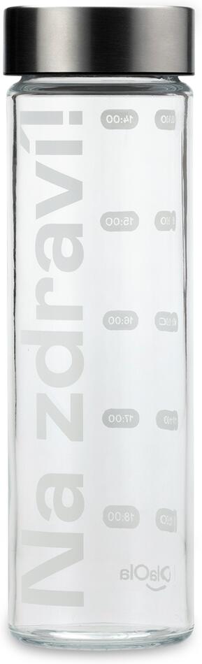 OlaOla Skleněná láhev s nerezovým víčkem, 500 ml