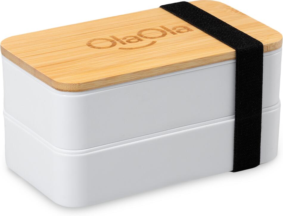 OlaOla Obědový box dvoupatrový s příborem
