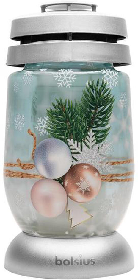 Hřbitovní lucerna Bolsius 22cm stříbrná