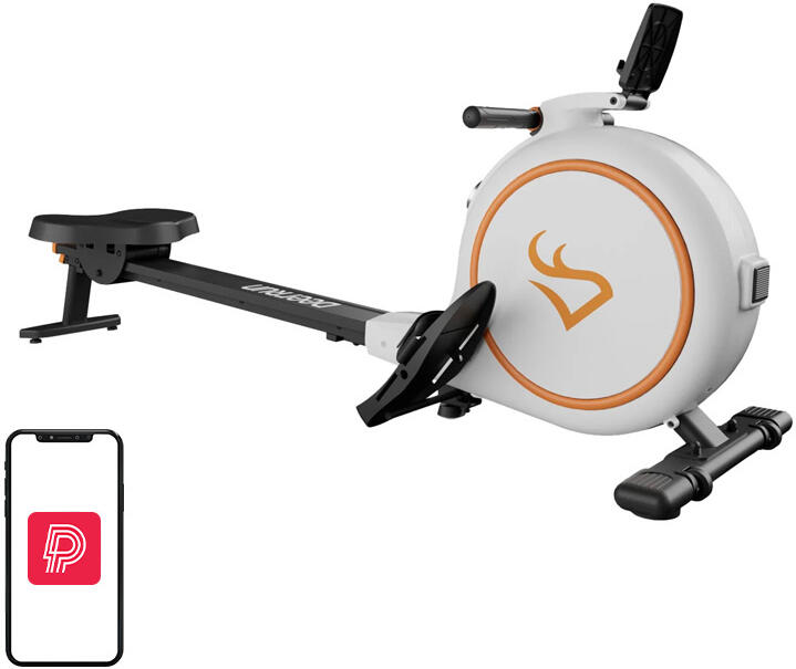 Magnetický veslařský trenažér Deer Run RW600 (bílý)
