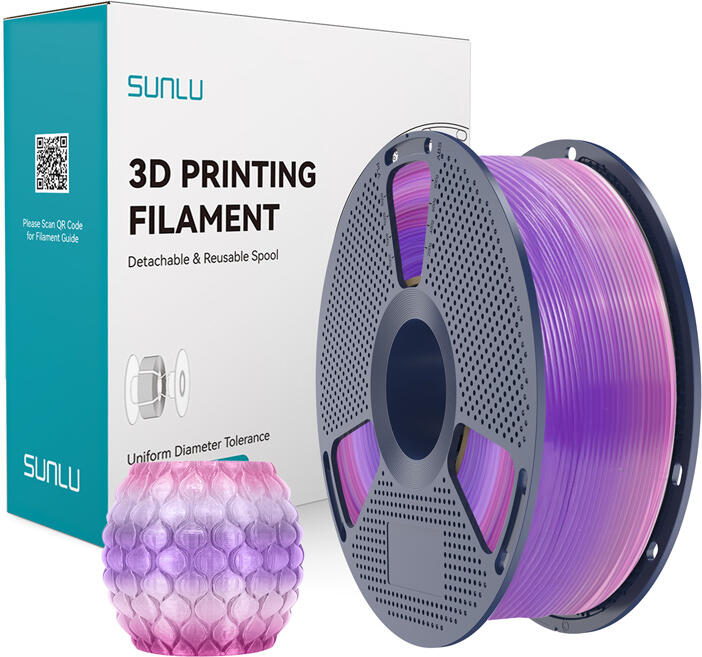Filament Sunlu PLA Transparent (Rainbow) 03