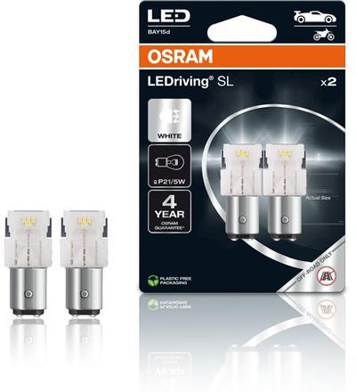 Autožárovka LED 12V P21/5W BAY15d OSRAM bílá 2ks