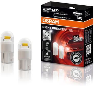 Autožárovka LED 12V W5W OSRAM studená bílá 2ks