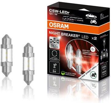 Autožárovka LED 12V C5W OSRAM studená bílá 2ks