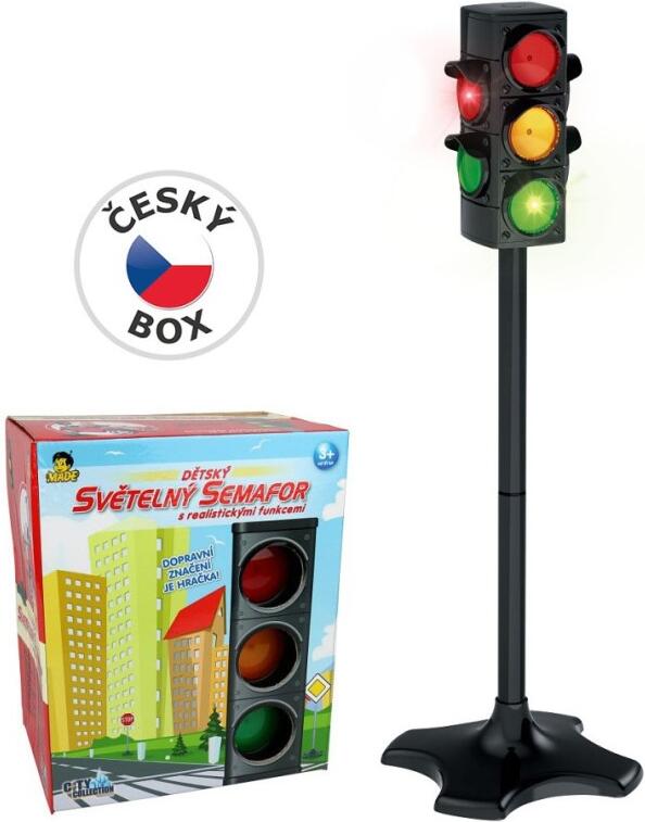 MADE Semafor na baterie s realistickými funkcemi 72cm