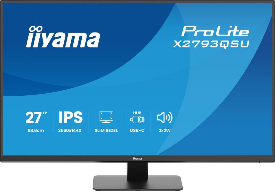 IIYAMA ProLite / X2793QSU-B1 / 27" / IPS / QHD / 75Hz / 1ms / Černá / 3R